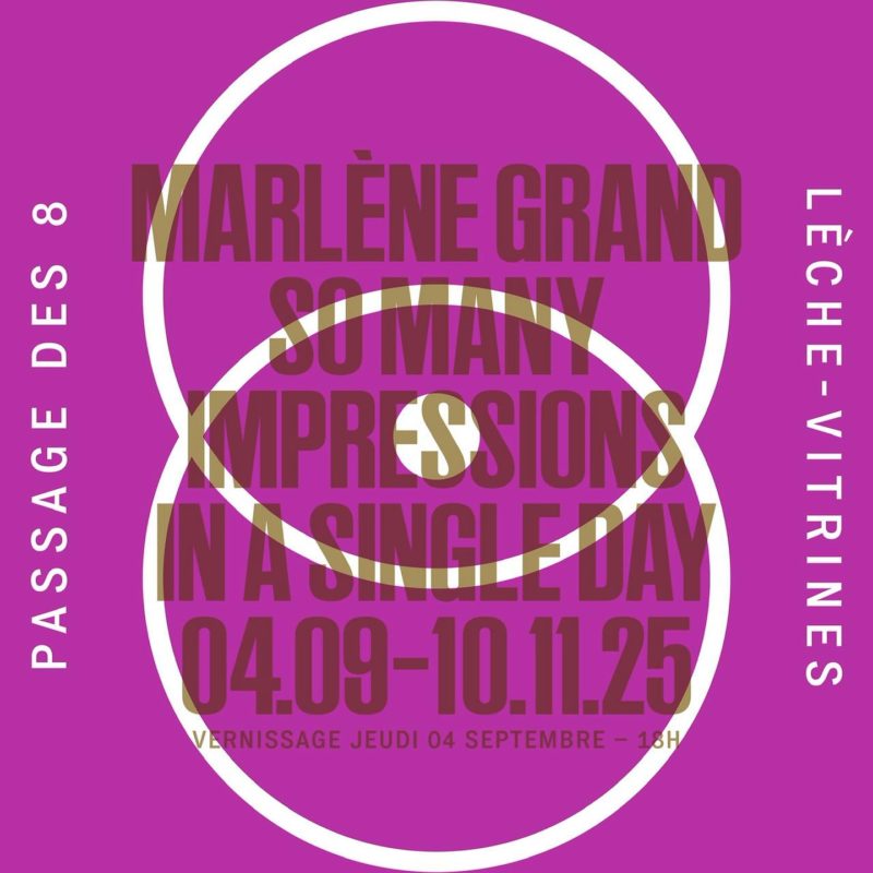 Marlène Grand So Many Impressions In A Single Day Passage Des 8 Vevey Exposition Du 04 Septembre 2025 Au 10 Novembre 2025 Passage des 8